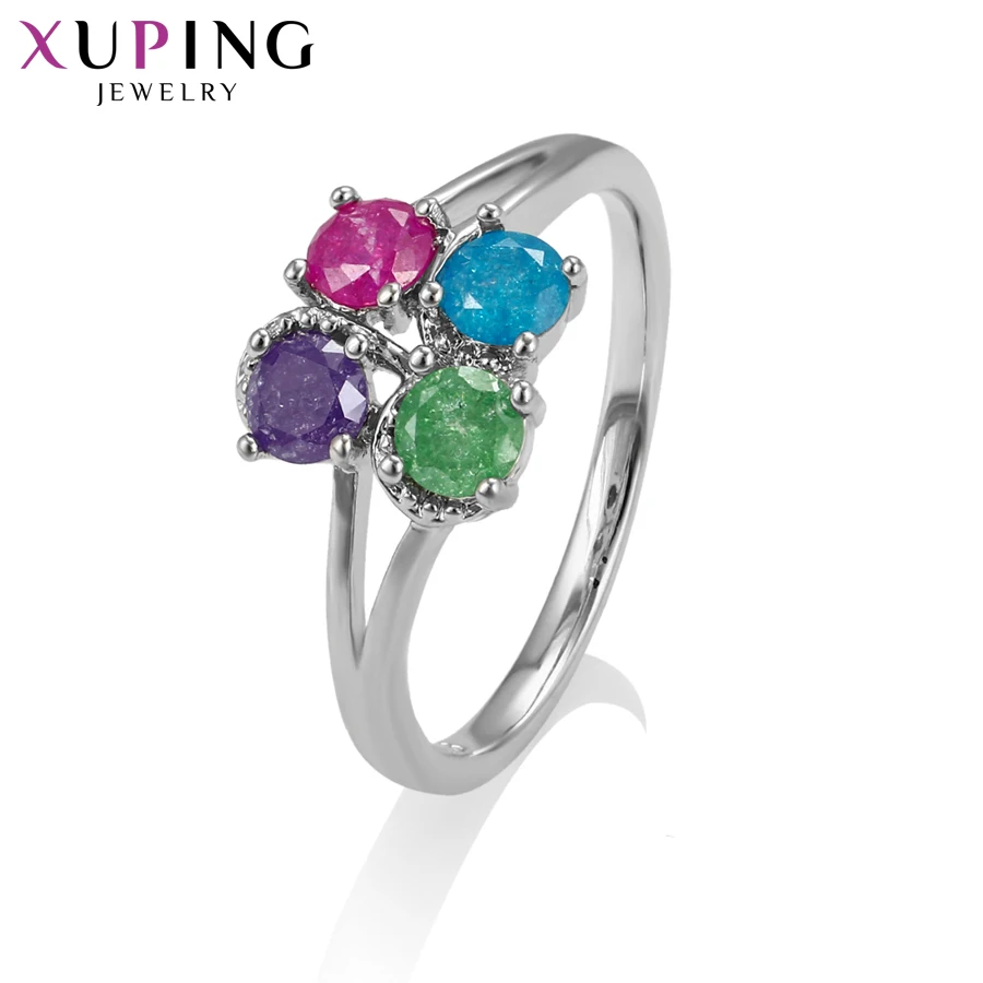 Xuping Jewelry Fashion Simple Ring  Gold or Rhodium Plated for Women Gifts 15200