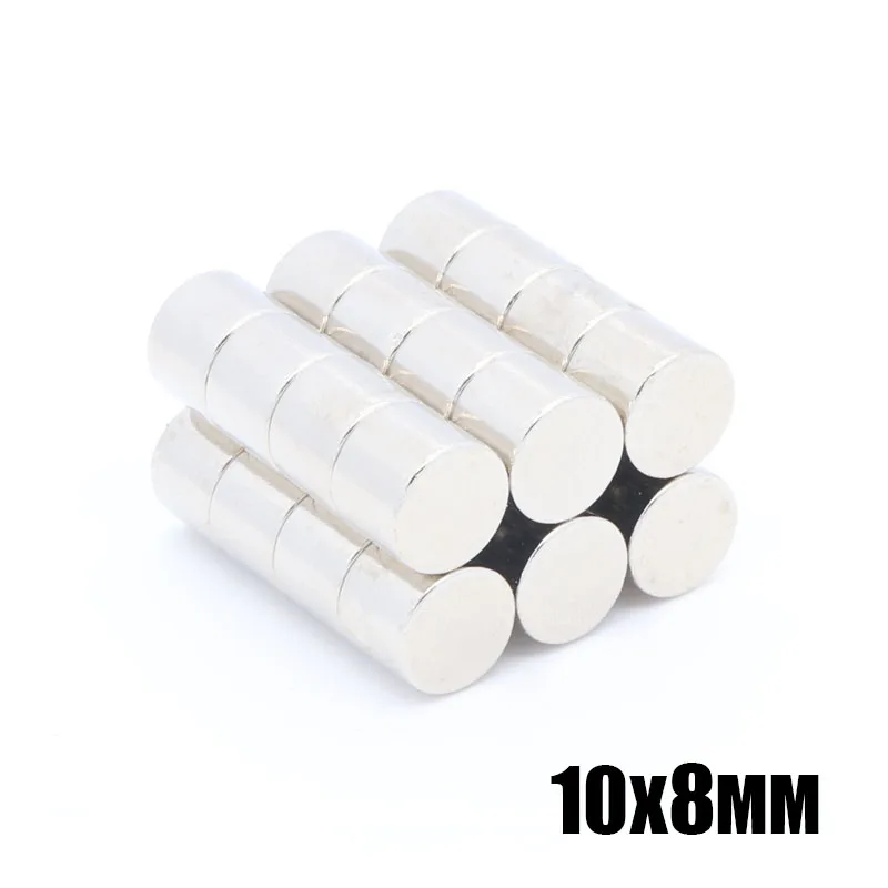 

20pcs 10x8mm magnet D10x8 Super strong neo neodymium disc 10x8 mm magnet D10*8 NdFeB Magnet 10*8 Neodymium magnet D10*8mm