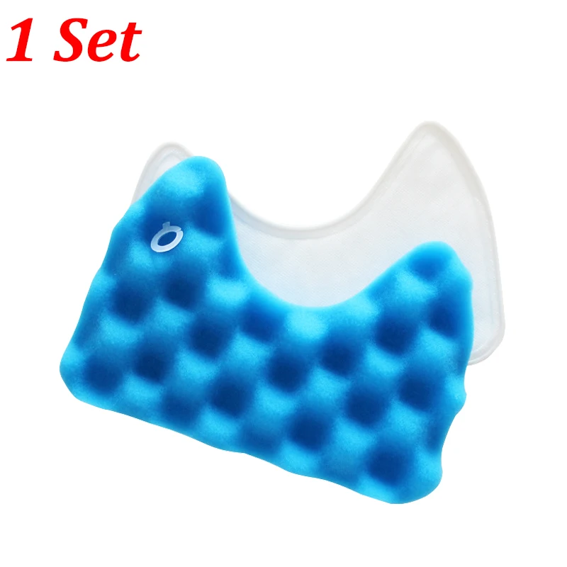 1PC Blue Sponge Hepa Filter & 1PC Cotton Filter for Samsung DJ97-00492A SC6520/30/40/50/60/70/80/90 SC68 Vacuum Cleaner Parts