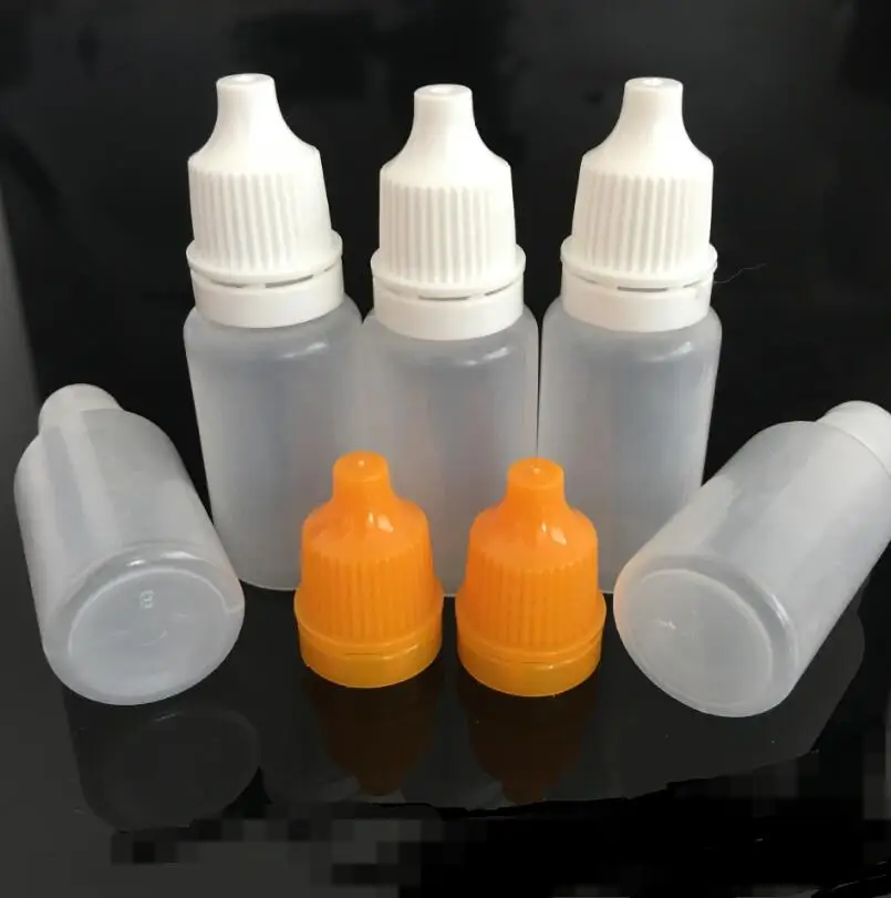 Wholesale 10ML Mini Plastic Dropper Bottles With Childproof Cap And Long Thin Tip for E juice