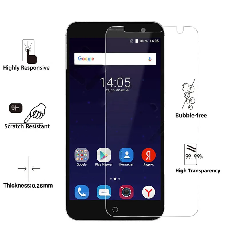 9H 2.5D 0.26mm Tempered Glass Protector For ZTE Blade V7 Plus Screen Toughened Protective Film Cover For ZTE Blade V7 Plus