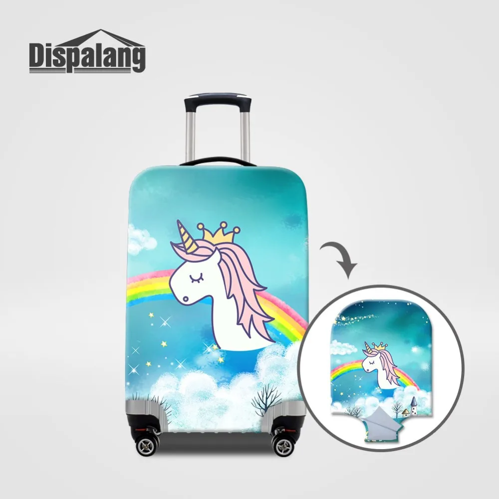 

Dispalang Cartoon Unicorn Print Custom Luggage Protective Cover For 18-32 Inch Trolley Elastic Rain Dust Case For Suitcase Cover