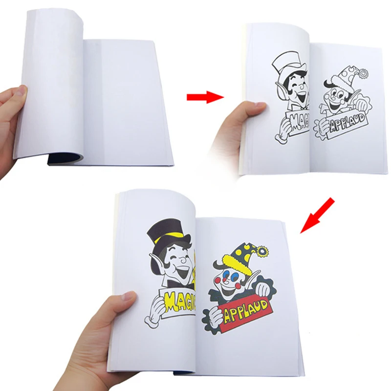 A Fun Magic Coloring Book Medium (20.2*13.5*0.7cm) Magic Tricks Fun Close Up Magia Mentalism Illusion Gimmick Props Classic Toys