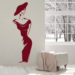 Elegant fashion woman vinyl wall stickers clothing shop window decoration painting salon home bedroom decoration painting MV07