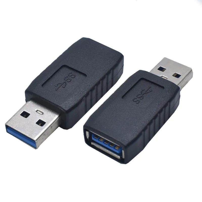 90 Degree Vertical Left & Right &  Up & Down Angled USB 3.0 Male to A Female M/F Adapter Connector Converter Black and blue