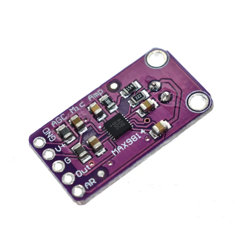 MAX9814 Microphone AGC Amplifier Board Module Auto Gain Control for Arduino Programmable Attack and Release Ratio Low THD