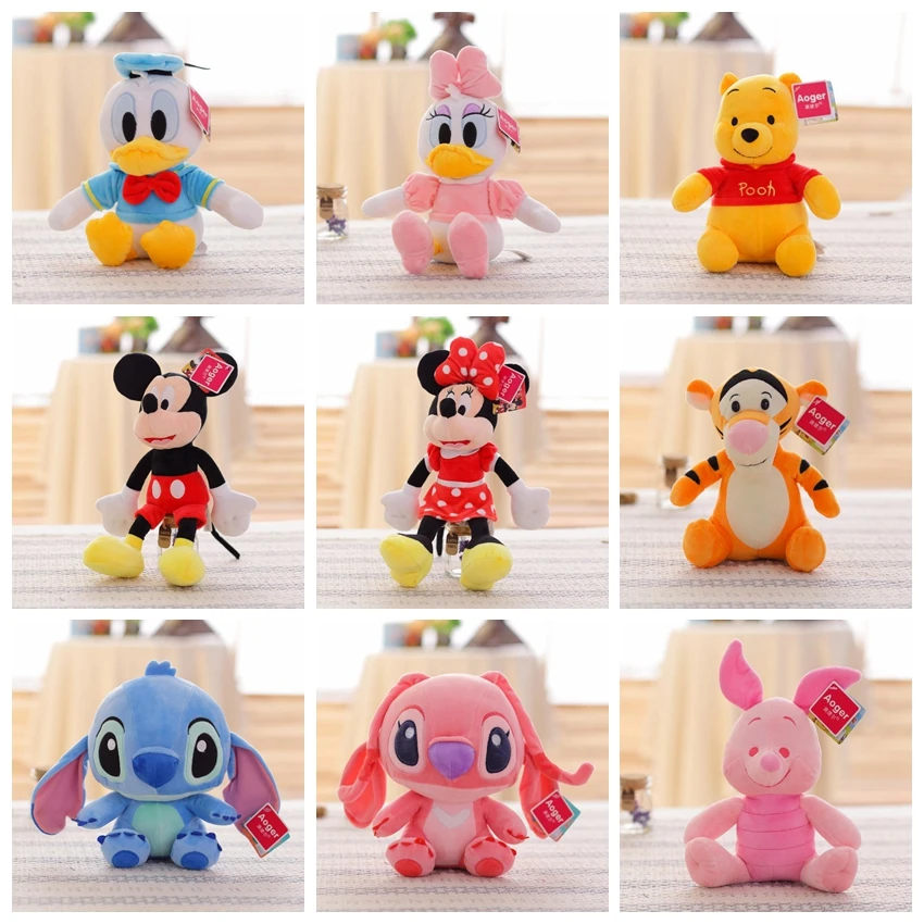 Disney Mickey Mouse Donald Duck Daisy Original Plush Toys 25cm Genuine Stuffed Toys Minnie Dolls For Children Birthday Gifts