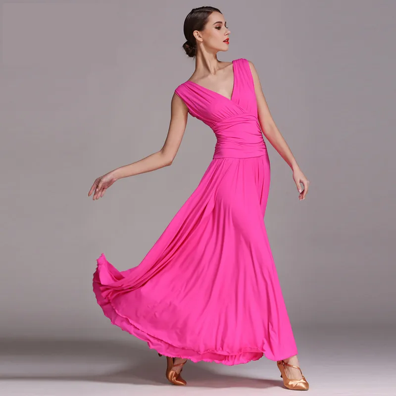 Newest style Ballroom Dance Skirts Women Waltz Tutu Long Skirt Flamenco Dancing Costumes Practice Wear Modern Dance Clothing