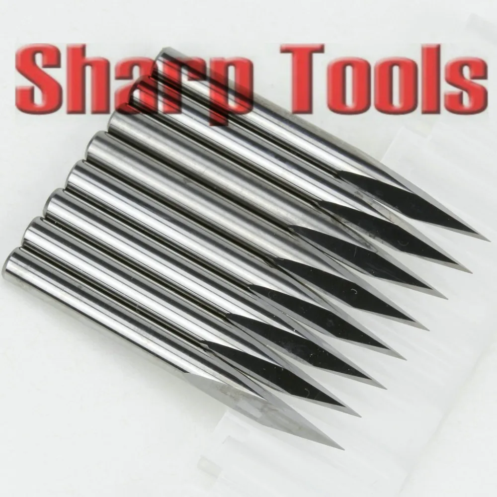 20 moinhos de extremidade contínuos do carboneto para o metal de madeira da pedra do acryl, cortador das moinhos do carboneto 20 ângulo 4*0.1mm 3-edge v bit carve ferramentas de gravura do pwb