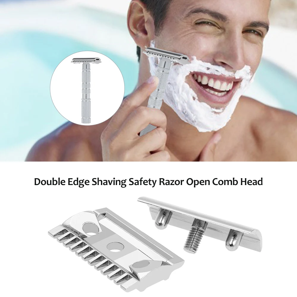 Safety Razor Head Safety Razor Double Edge for Classic Shaving Razor Barber Safety Razor Head Face Beard Hair Cleaning Tool