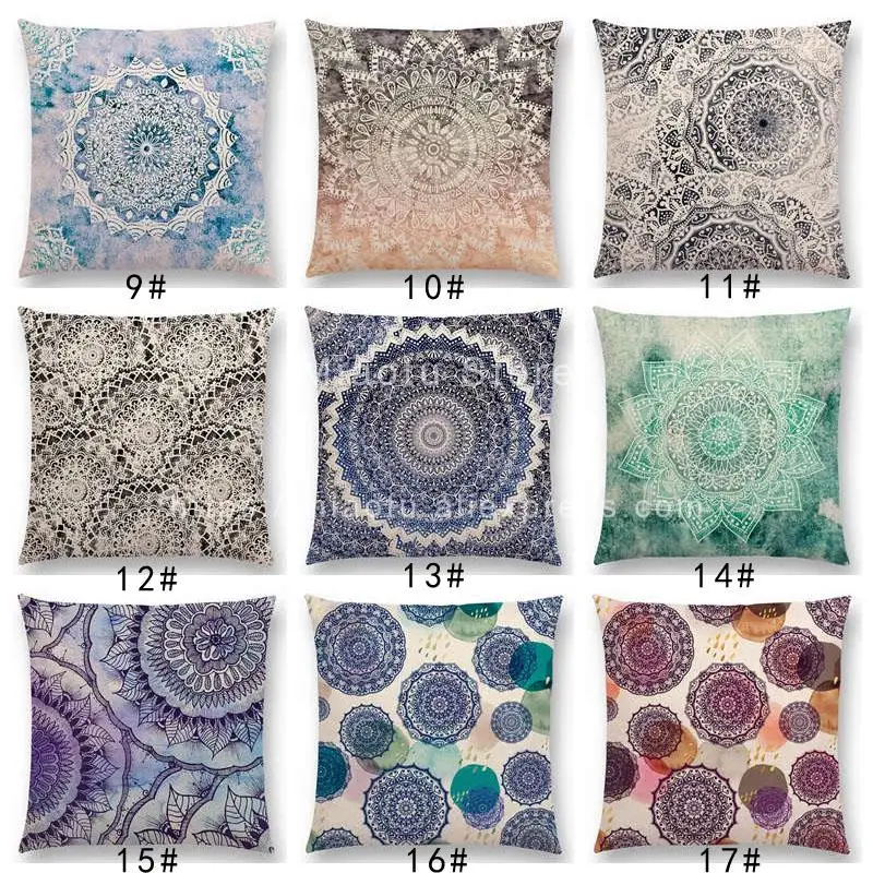 New Dreamy Rainbow Boho Desert Flower Gorgeous Mandalas Starlight Fantasy Sky Prints Cushion Cover Sofa throw Pillow Case