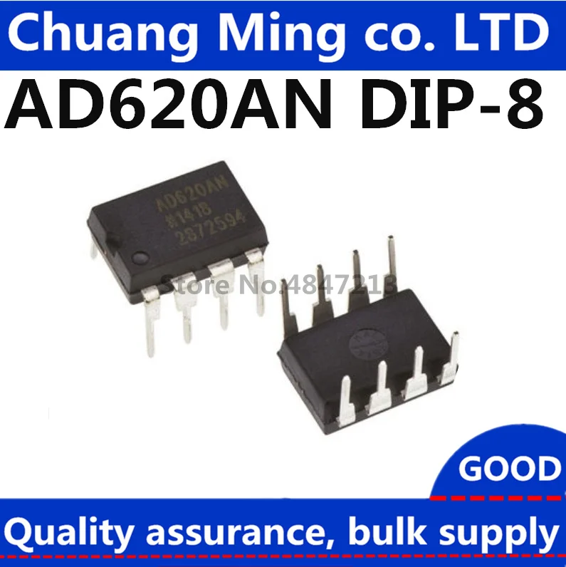 

10pcs/lot AD620ANZ DIP-8 operational amplifier AD620AN DIP AD620A AD620 In Stock