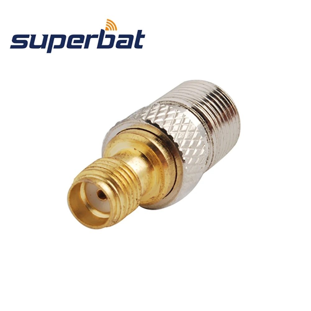 Superbat 5pcs SMA-F Adapter SMA Jack to F Female Straight RF Coaxial Connector