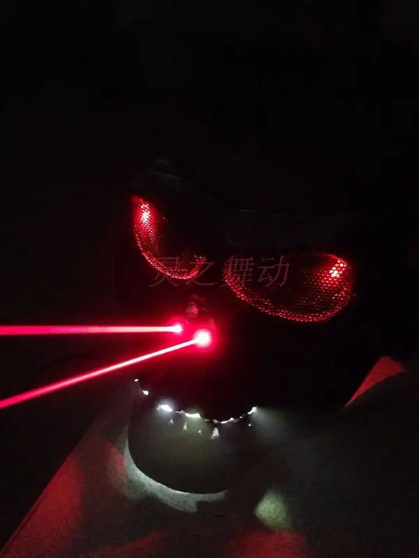 

Free Shipping LED Laser Mask Red Light Skull Mask For Halloween Stage Dancing