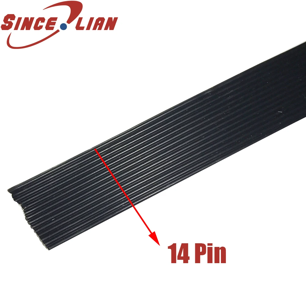 14Pin 22AWG Silica Gel Wire Cable 14p OD 23.8mm Soft Parallel Line 22AWG  0.3 square Black Copper Wire