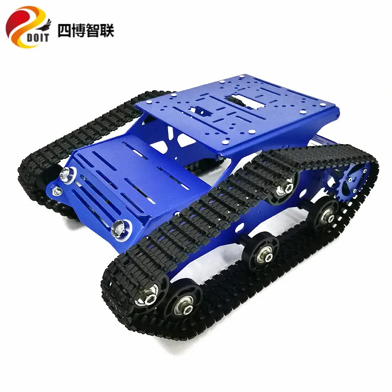 SZDOIT Unassembled YP100 Metal Tank Chassis Kit Multifunction Tracked Crawler Robot Platform Motor DIY For Arduino Competition