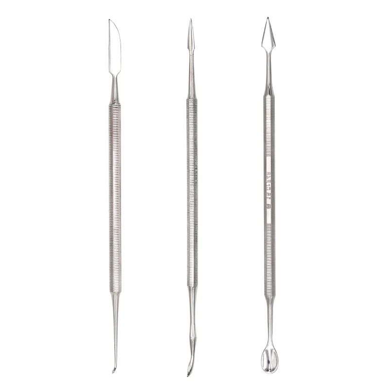 1pc Dental Wax Carving Sculpting Knife Stainless Steel Double Head Side Clay Carving Tools Dentist Pick Wax Equipment