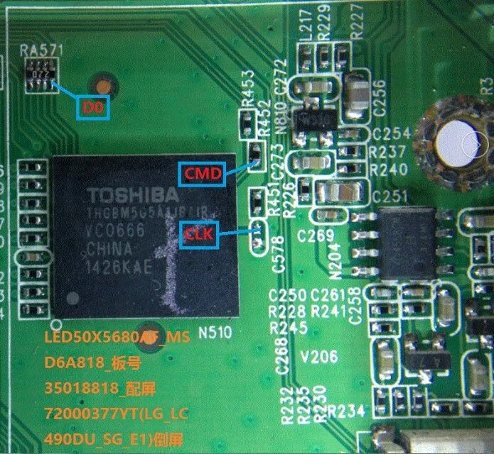 Azull RT809H EMMC NAND Flash Programmer - Mit BGA48 TSOP48 Adaptern