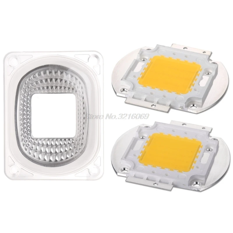 LED Lens Reflector For LED COB Lamps Include: PC lens+Reflector+Silicone Ring Lamp Cover shades FloodLight DIY Oct29 Drop Ship