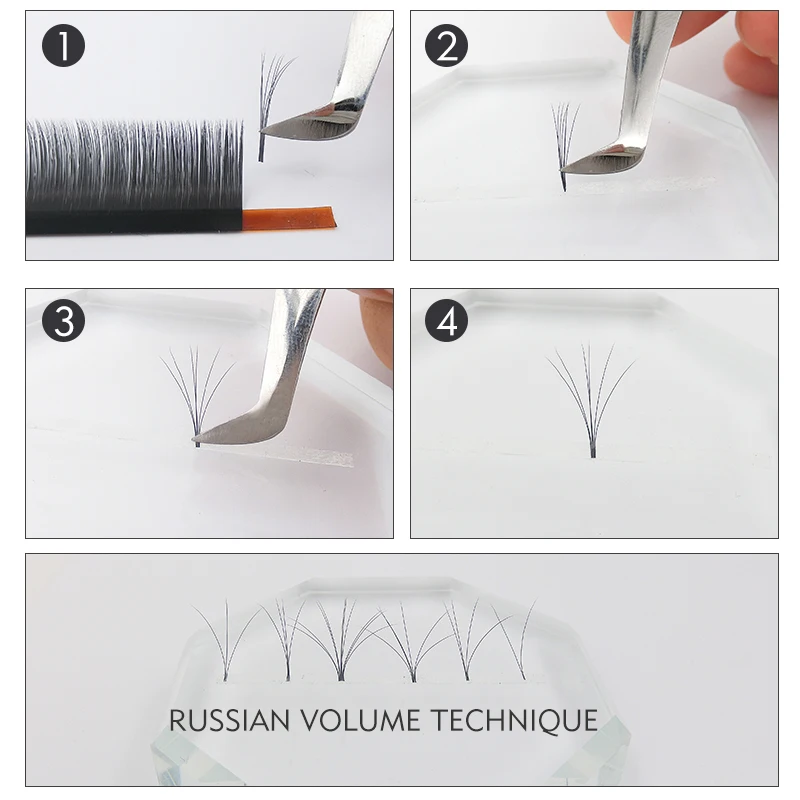 GENIELASH All Size Professional Individual Eyelash Extensions Supplies CDD+ Curl Russian Volume Lash Extensions Cilios