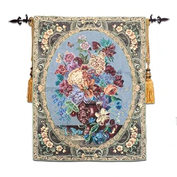 Belgian Tapestry  For The Living Room And Bedroom Restaurant Decorative Painting European Classical Murals Flower 113x137cm