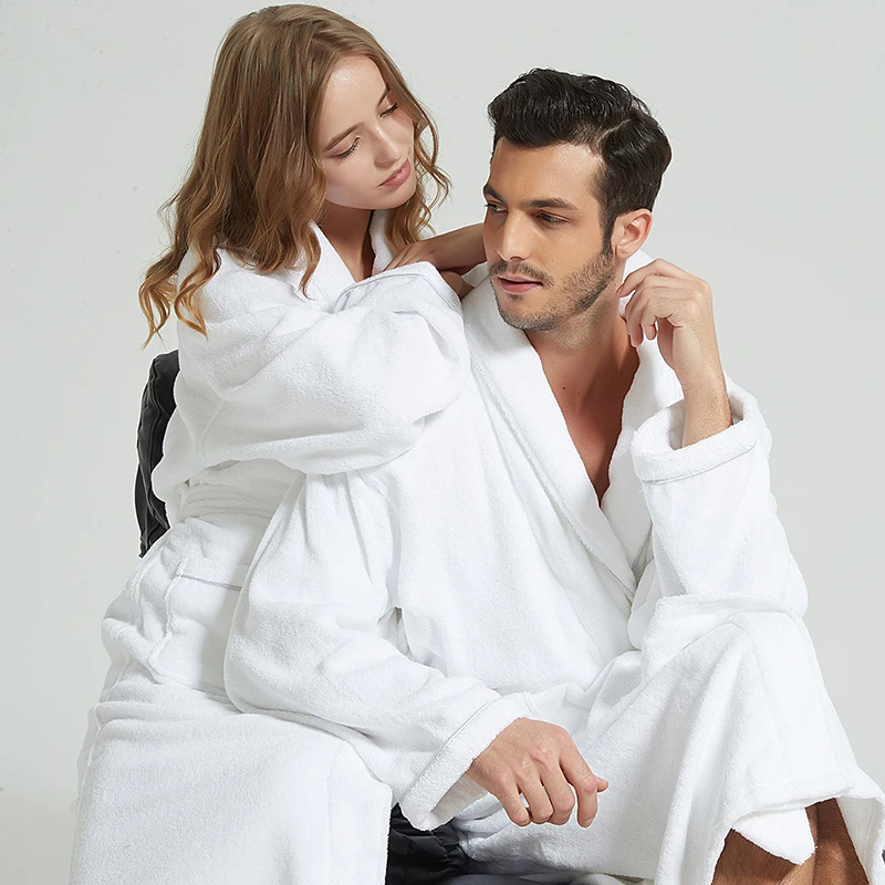 

Bathrobe Men Winter Thick Warm Long Men's robe Soft Towel Fleece Kimono Bath Robe Femme Dressing Gown Bridesmaid Robes Bride