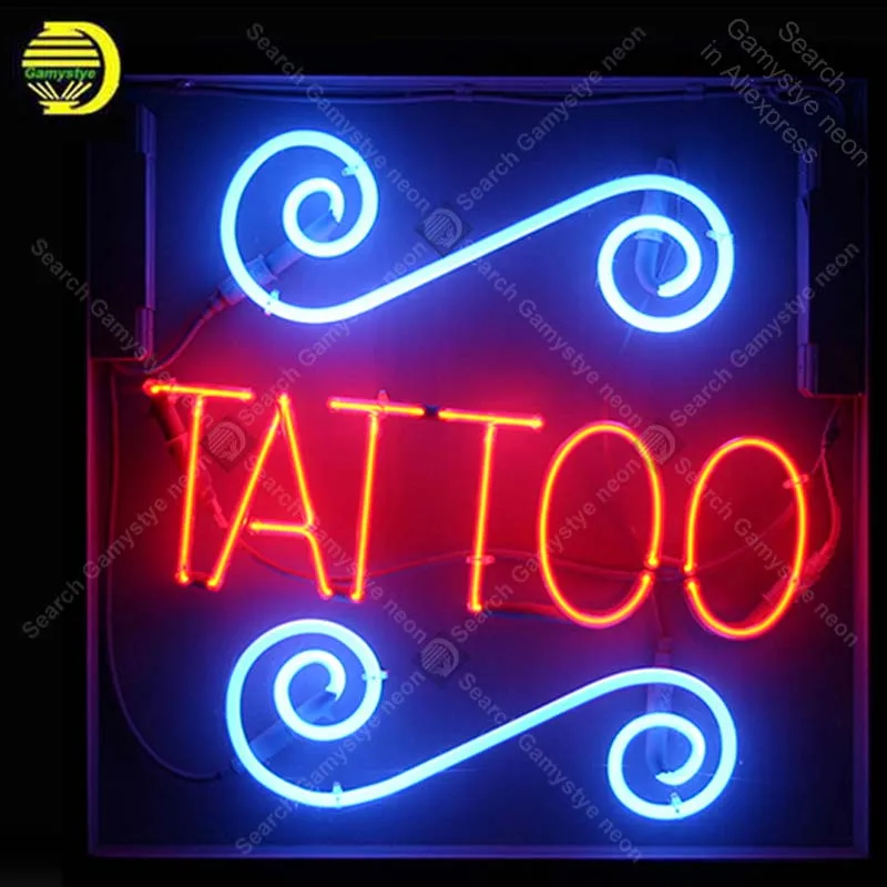 

Design Red Tattoo NEON LIGHT SIGN Neon Sign lamps Decorate business room GLASS Tube BEER PUB Store Display Handcraft Iconic Sign