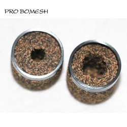 Pro Bomesh 5pcs/Lot 2.7cm Composite Cork Fighting Butt Cap With Designer Aluminum Trim DIY Fishing Rod Repair Accessory