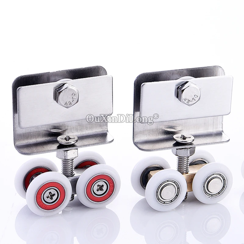 

Free Shipping 8PCS Shower Rooms Sliding Door Rollers Bathroom Cabins Runners Pulleys Glass Door Hanging Rollers