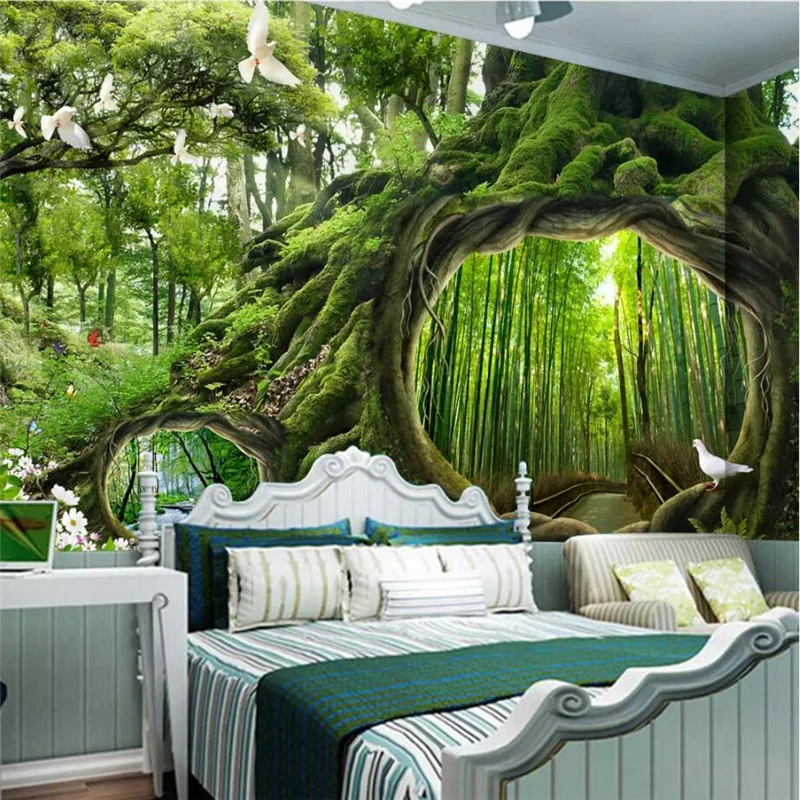 beibehang Custom wallpaper 3d mural magic forest cafe children's room background wall papers home decor papel de pared wallpaper