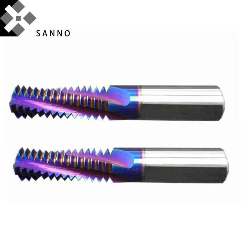 

Tungsten steel nano coating thread end mills cnc full tooth M2 - M24 external internal threading milling cutter