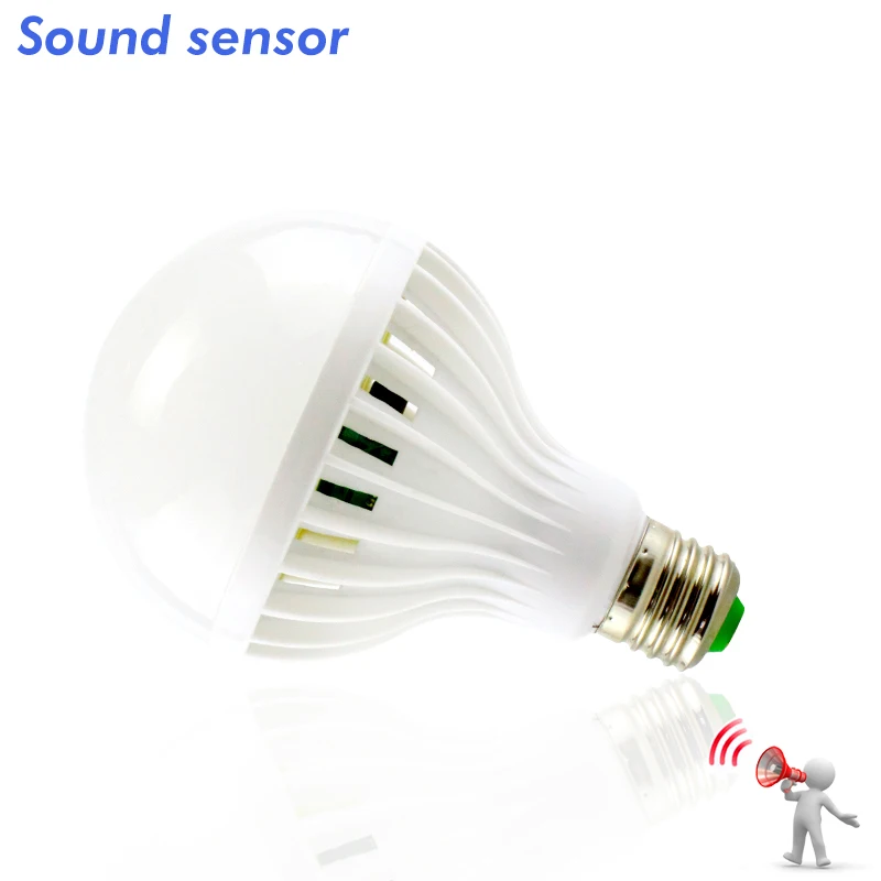 Motion Sensor E27 Led Bulb 3W 5W 7W 9W 12W PIR Motion Sensor Lamp AC 220V 230V Auto Smart Led PIR Infrared Body Sound Light