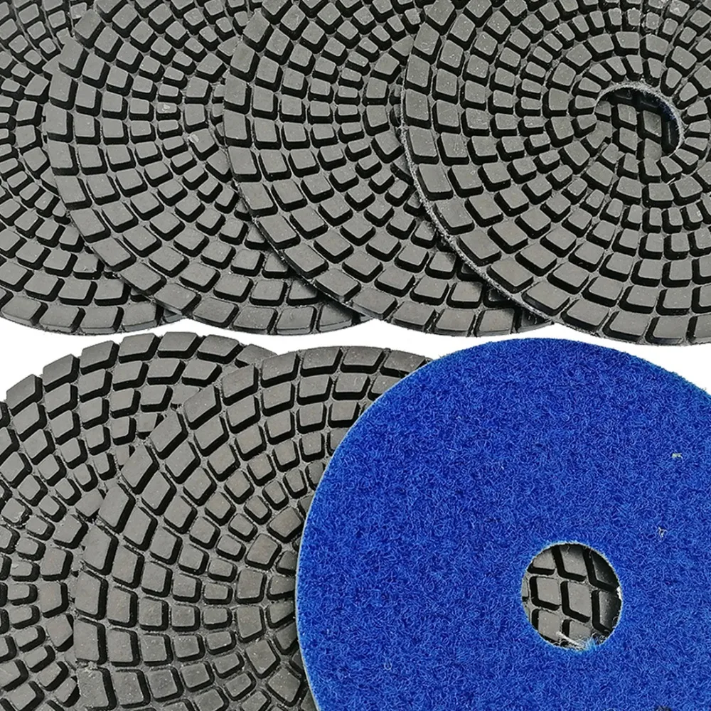 SHDIATOOL 7pcs/set  Professional Premium Quality Diamond Polishing Pads for Marble & Granite Diameter 100mm Sanding Discs