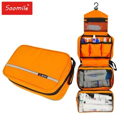 Bolsa de aseo colgante para hombre, neceser grande impermeable, organizador de viaje, artículos de tocador para mujer, maquillaje, Kit de baño plegable