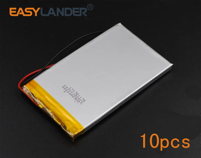 10pcs/Lot 3.7V 3700mAh 585493 Rechargeable Lithium Li-ion Polymer Battery