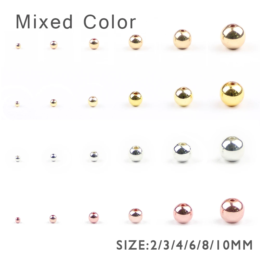 WLYeeS Natural Stone beads Silver Color Hematite beads plating Round Loose beads for Jewelry Bracelet Making DIY Accessories