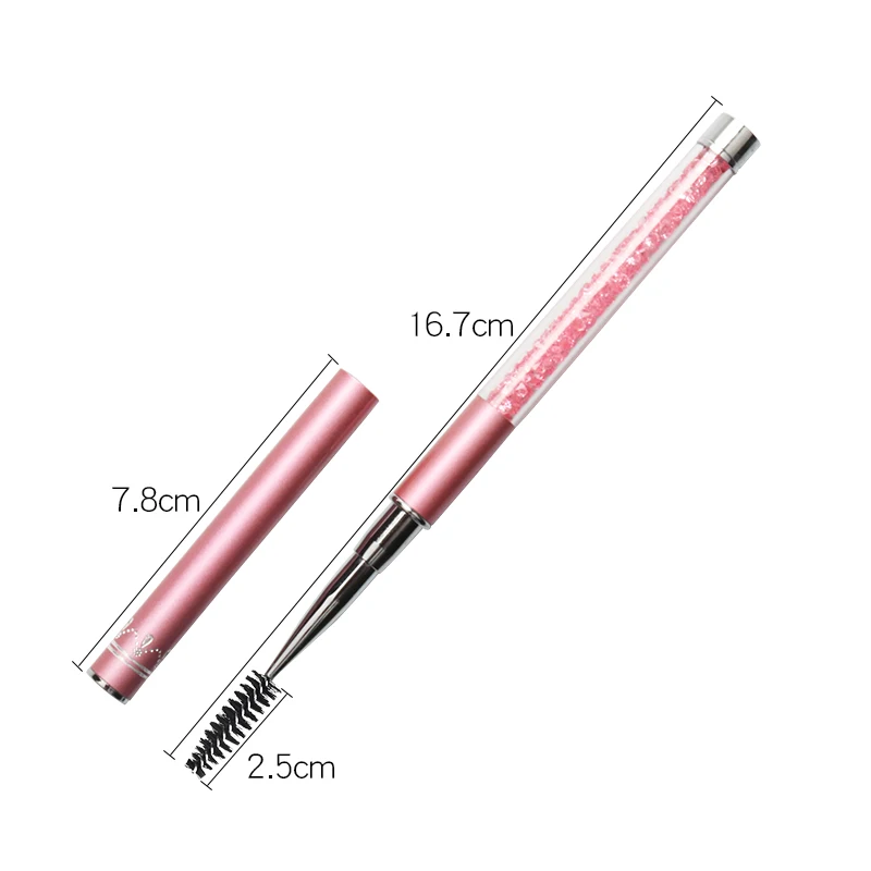 Makeup Eyelash Brushes 10 Colors Diamond Handle Brushes Mascara Applicator Wand Brushes Rhinestone Lash Brush Makeup Tool