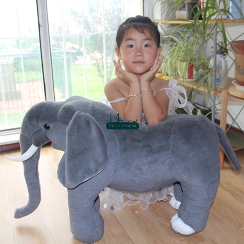 Dorimytrader 34'' / 87cm Large Funny Stuffed Soft Big Plush Simulated Animal Elephant Toy Great Baby Gift Free Shipping DY60305