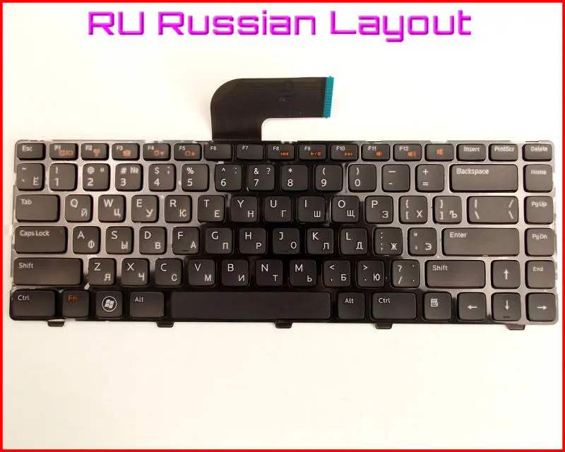 New Keyboard RU Russian Version For Dell Vostro V1450 V3450 V1440 3450N V1540 V1550 V3350 V3550 Laptop