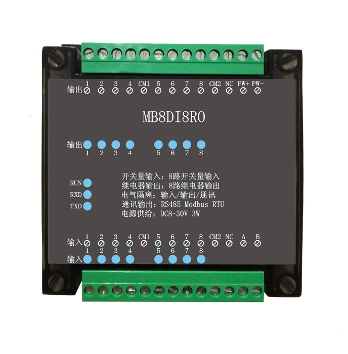 

8DI/8RO 16DI/16RO 8CH 16CH Relay RS485 Modbus RTU
