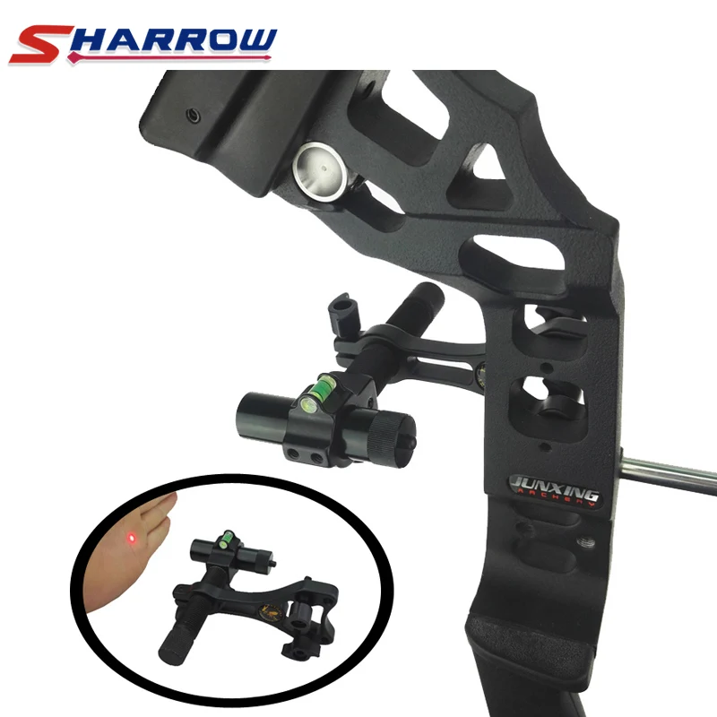 Sharrow 1 Piece Black TP117 Compound Bow Sight Metal Rotating Head and Body for Archery Hunting Shooting