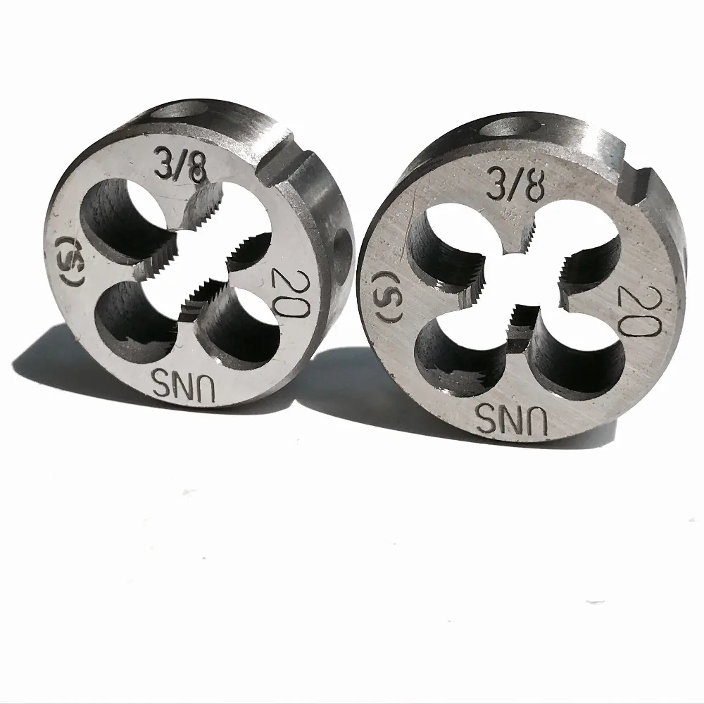 تكلفة بيع 2 قطعة سبائك الصلب المصنوعة Un/unc/unf/unef/uns 3/8 "-16/18/20/24/27/28/32/36/40tpi دليل يموت لصنع المواضيع ذاتية الصنع
