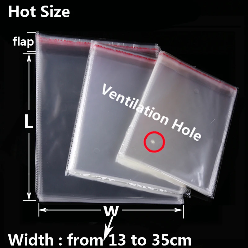 Transparent Self-adhesive OPP Poly Plastic Envelope Packaging Bags Self Sealing Resealable Clear Cellophane Bag Plastic Baggie