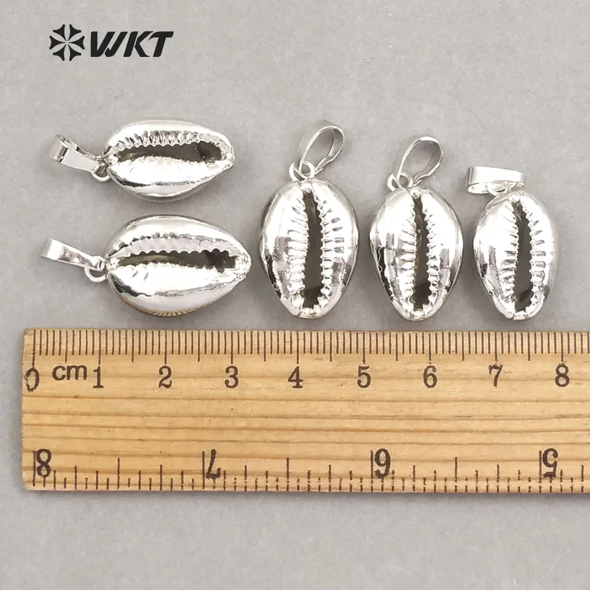 Imagem -06 - Real Cheio de Ouro Cor Mar Concha Cowrie Pingentes Sliver Galvanizado Pingentes de Ouro Charme para as Mulheres Jóias Fazer Wt-p370 Natural