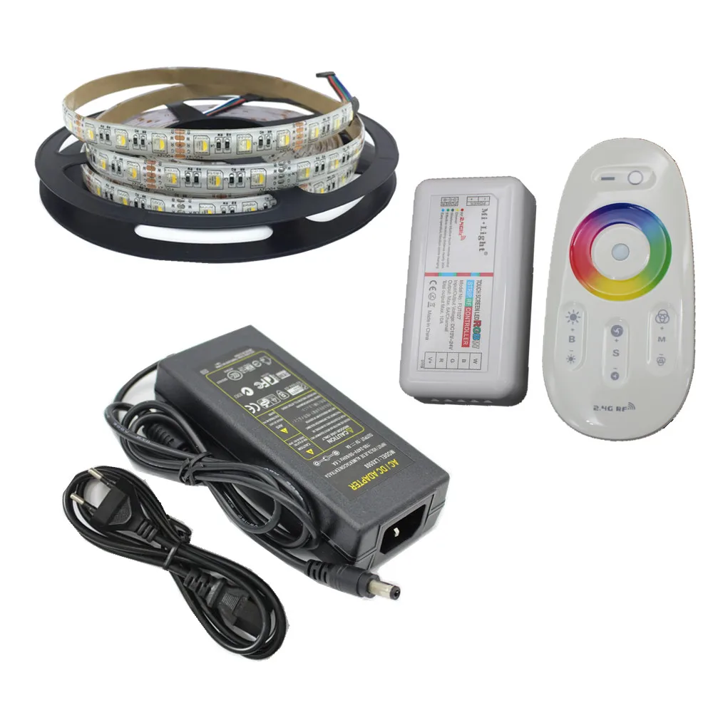 Set di strisce LED 4 in 1 10m 15m 20m 12V RGBW impermeabile 5050 flessibile 300LED striscia IP65 diodo nastro LED corda nastri Kit amplificatore