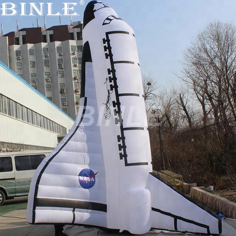 Attractive decorative giant inflatable rocket ship inflatable space shuttle replica model for sale