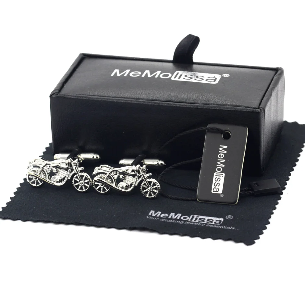 MeMolissa Display Box Manchetknopen Klassiek Motorontwerp Sportstijl Effen Kleur Manchetknopen voor Mannen Bruiloft Sieraden Beste Cadeaus