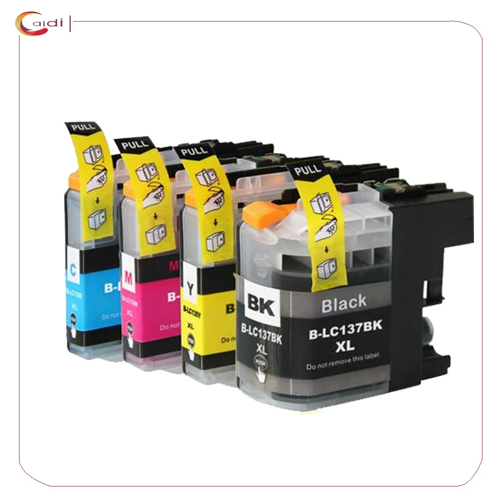 4Pack ink cartridge for brother LC137 / LC135 XL BK-C-M-Y compatible brother ink cartridge manufacturer LC 135 LC 137