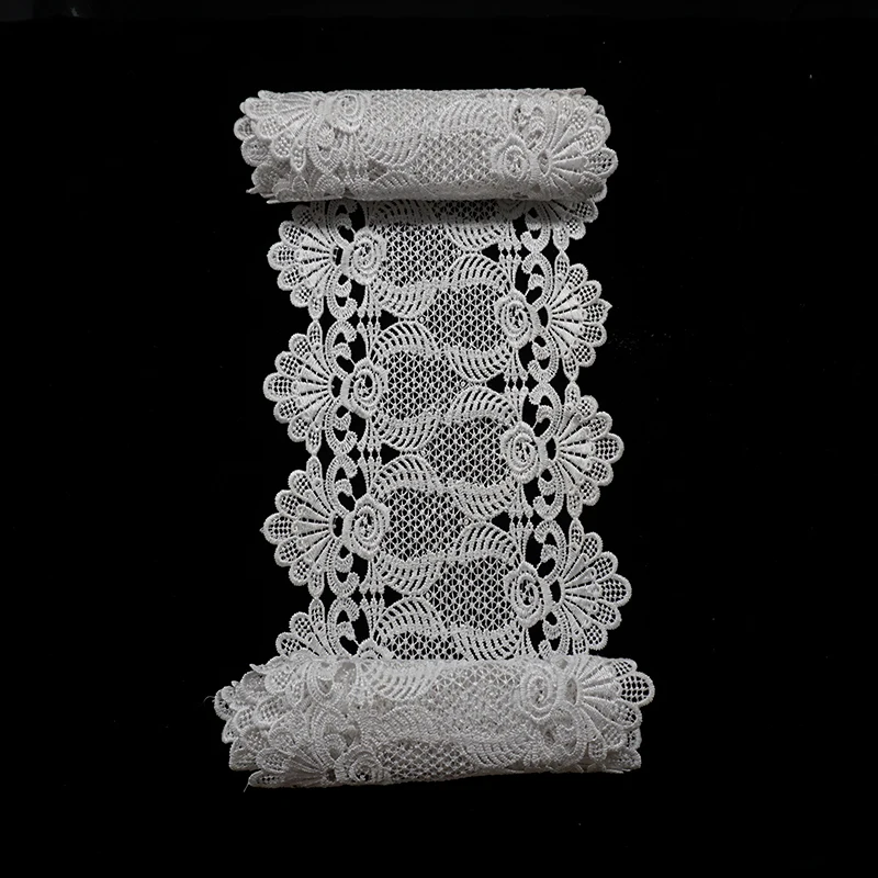 2 yard 20.5 cm Off White Lace Trims Ribbon Polyester for Costume Trimmings Home Textiles Sewing Lace Fabric