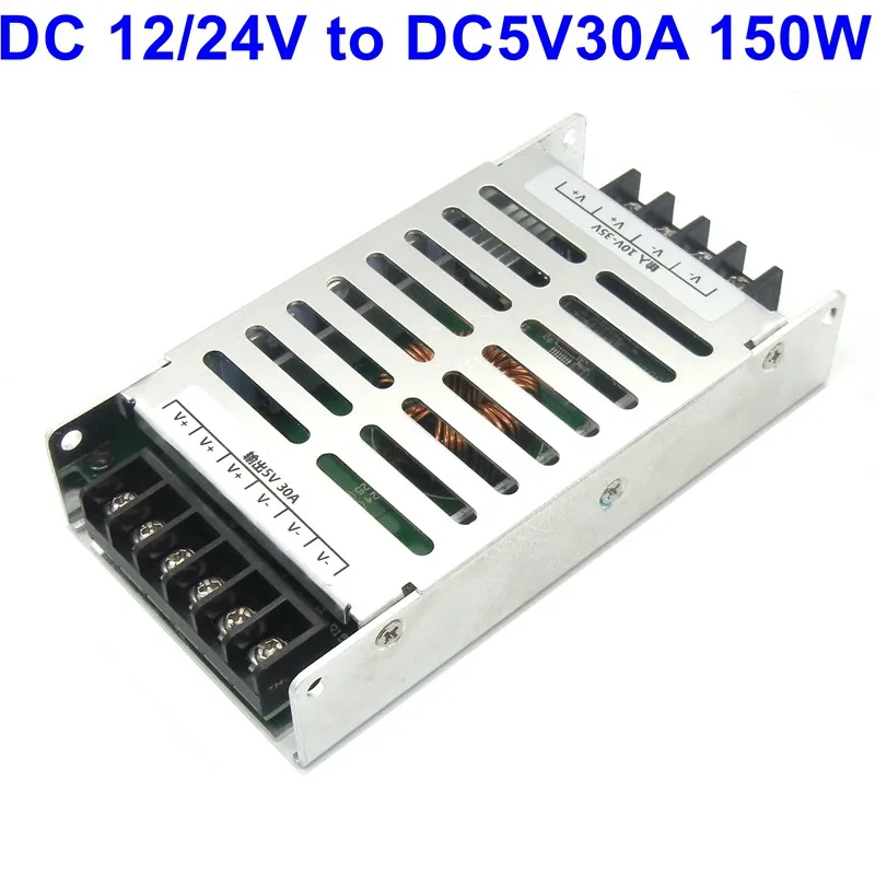 

12V 24V DC To DC 5V 30A 150W Bus Car Power Converter Adapter Switching Power Supply DC-DC Transformer For LED Display Sign